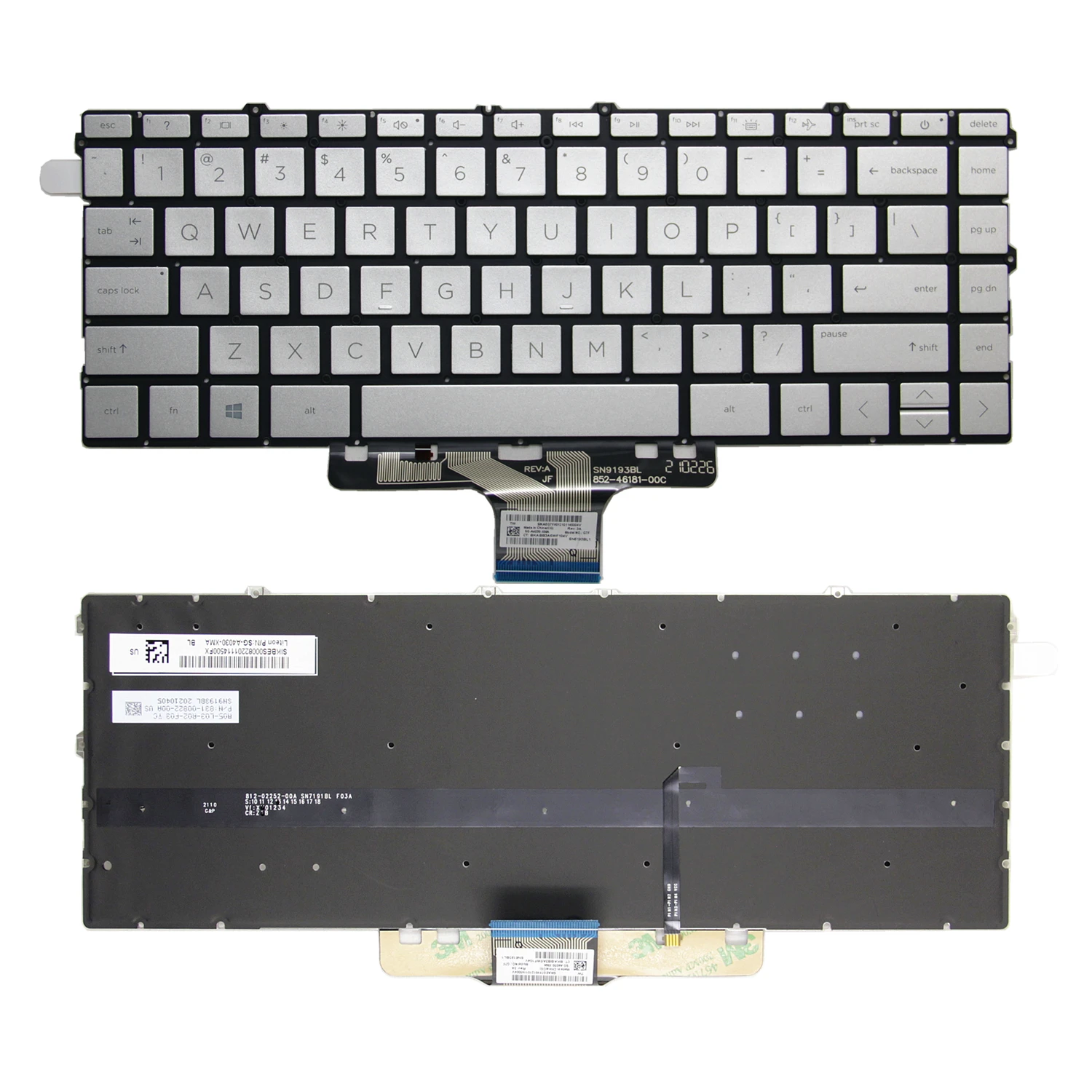 Original Eua para hp Pavilion X360 14-dw 14-dv 14-dy Tpn-q244 Q234 Tpn-i137 Inglês Backlit Teclado do Portátil 100 Novo - Imagem 3