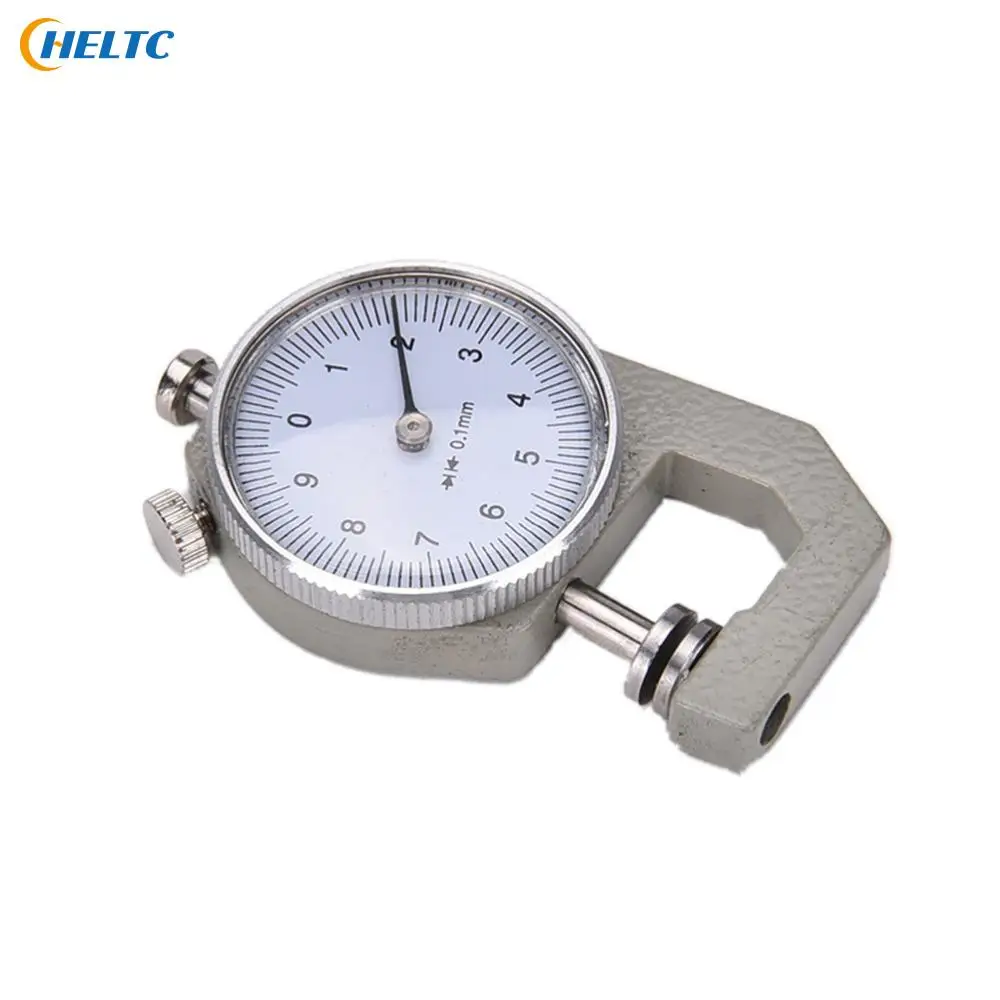 1PCS Metal Thickness Gauge 0-10mm Dial Thickness Gauge Leather Paper Meter Tester Leather Flim Paper