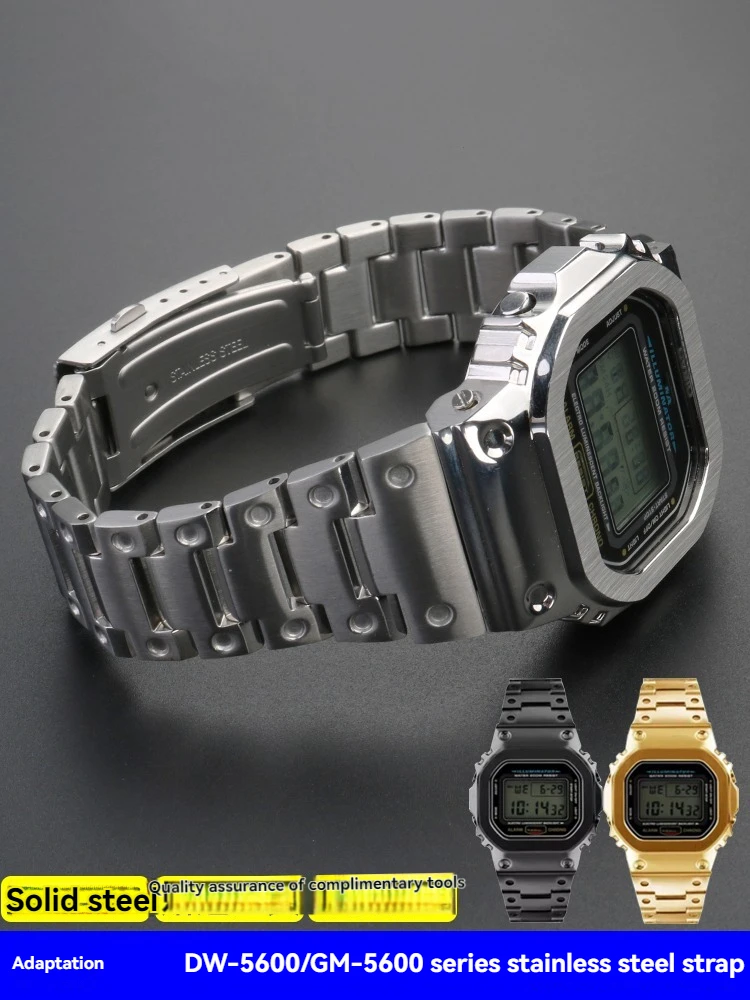 Elegant Stainless Steel Metal Watch Band & Case for Premium Watch Modification