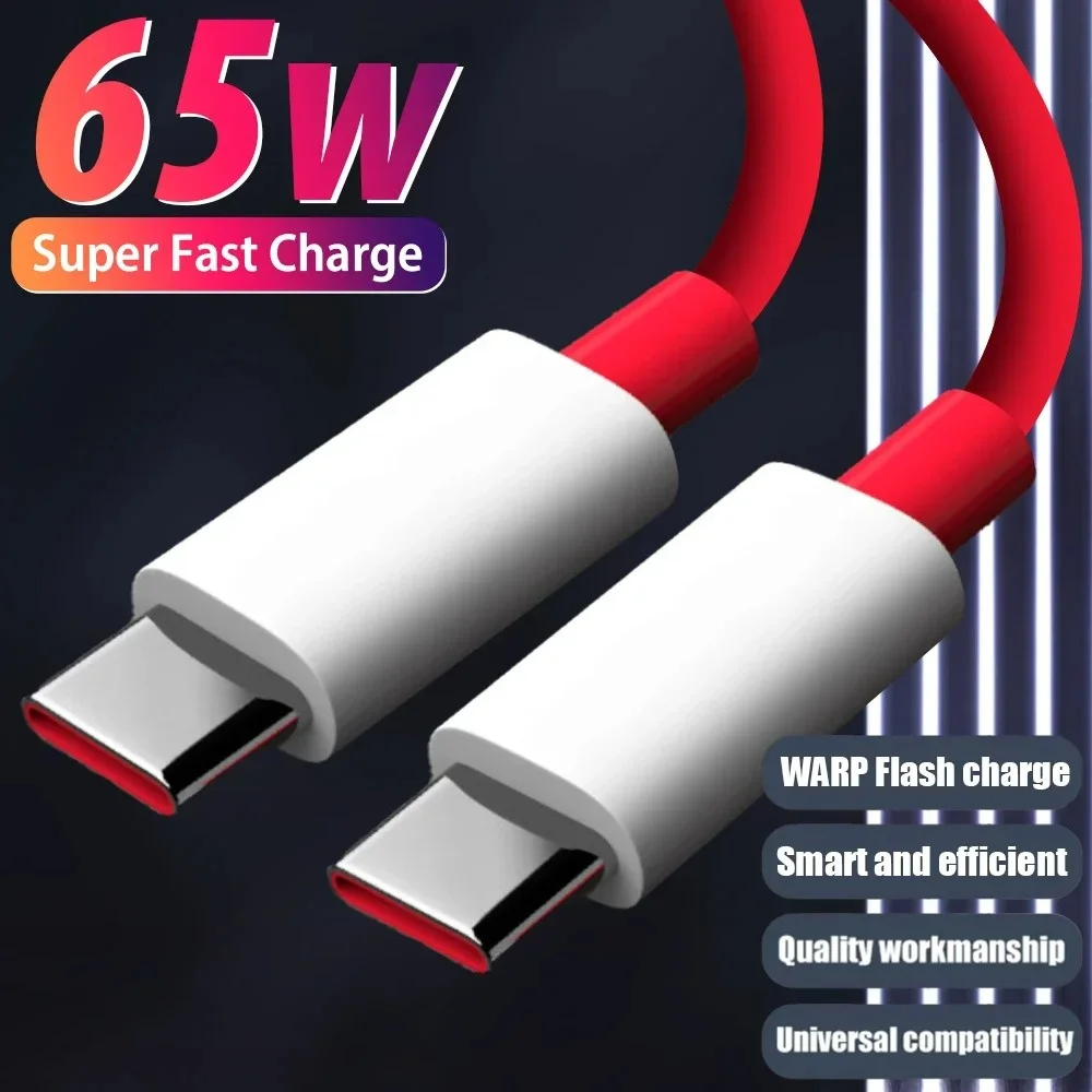 65W Dual Type C Fast Charging Cable USB C Charger Cables For One Plus 10 9 Pro Type-C Data Cord for iPhone Xiaomi Huawei Samsung