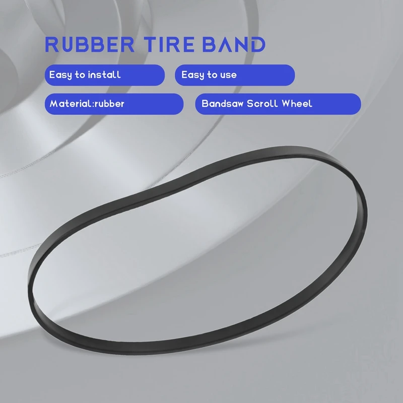 2 Pieces Band Saw Rubber Tire Band Woodworking Spare Parts For 10 Inch Band Saw Scroll Wheel 3