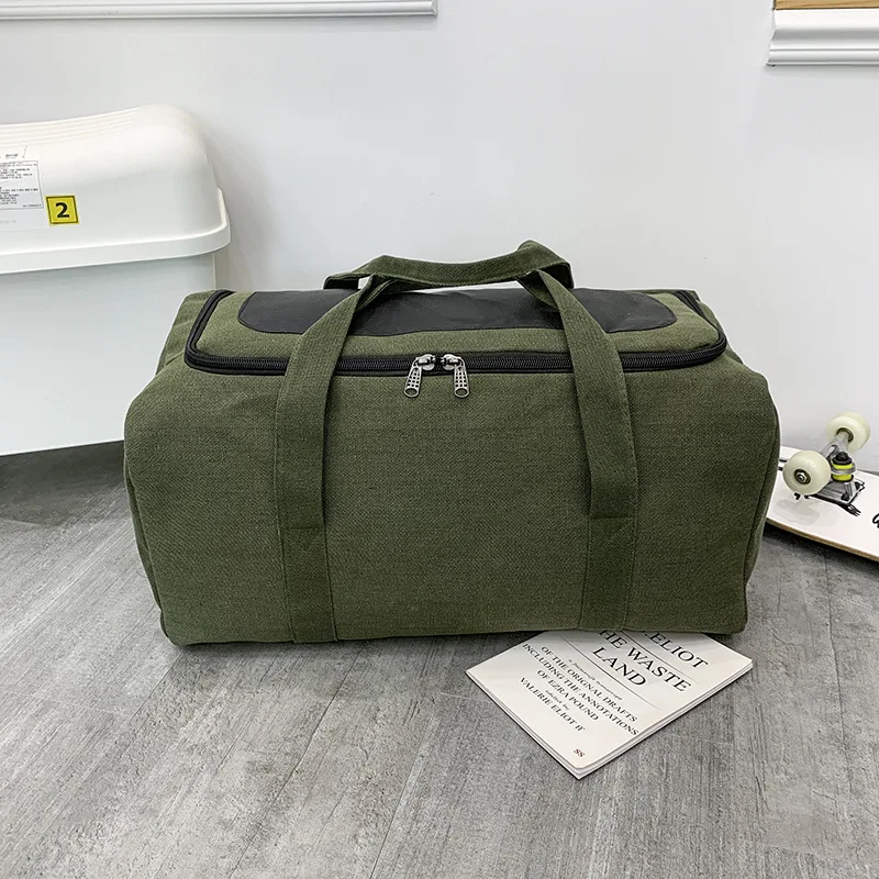 

New Canvas Travel Bags For Men Solid Durable Handbag Outdoor Sports Storage Luggage Backpack Large Capacity Sac De Voyage bolsos