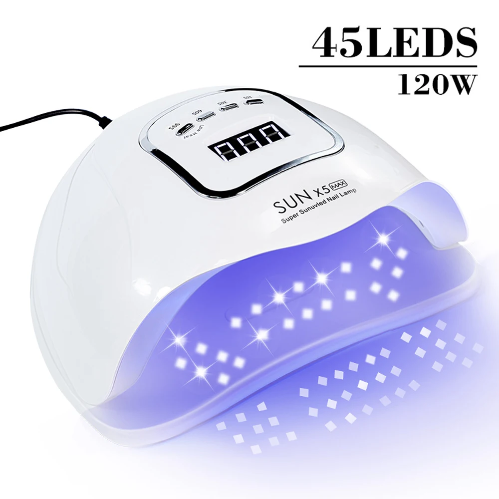 LED 네일 드라이어 램프, SUN X5MAX UV LED 젤 네일 드라이어, 모든 젤 광택제 건조, USB 충전, 전문 매니큐어 장비 