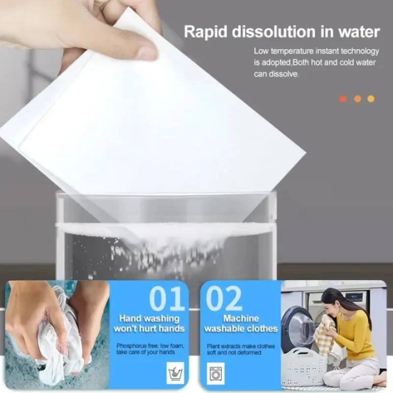 Laundry Tablets 30pcs Strong Concentrated Washing Sheets