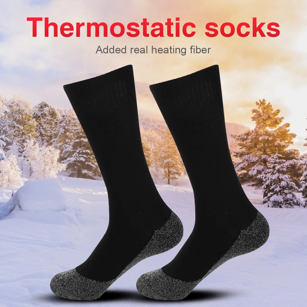 1-10Pairs Winter Warm Thickening Ski Stockings Hiking Socks For Women Men Soft Elastic Self-Heating High Sports Ski Tube Socks