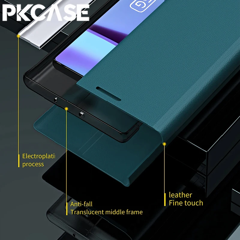 Magnetic Flip Leather Phone Case with Kickstand Feature