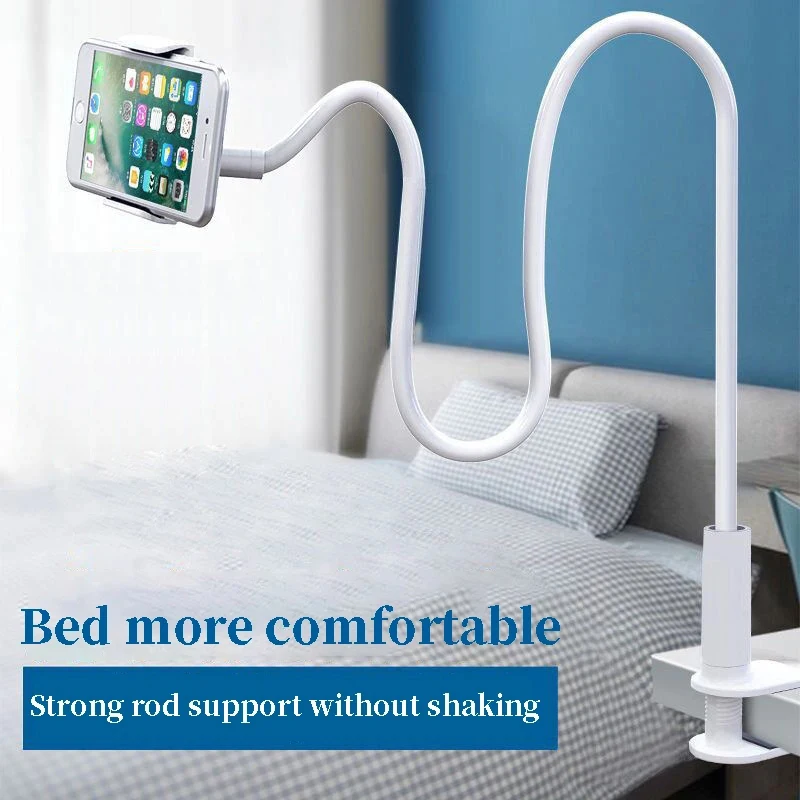 Phone Holder Stand Flexible 360 Clip Desktop Mount Bracket Universal Long Arm Cell Support for Bedroom KitchenParlor