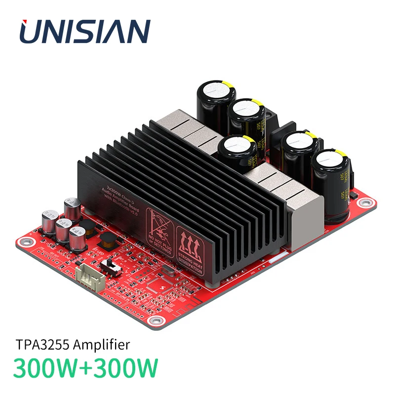 UNISIAN 2X300W TPA3255 Audio Amplifier 2.0 Channels High HIFI Class D