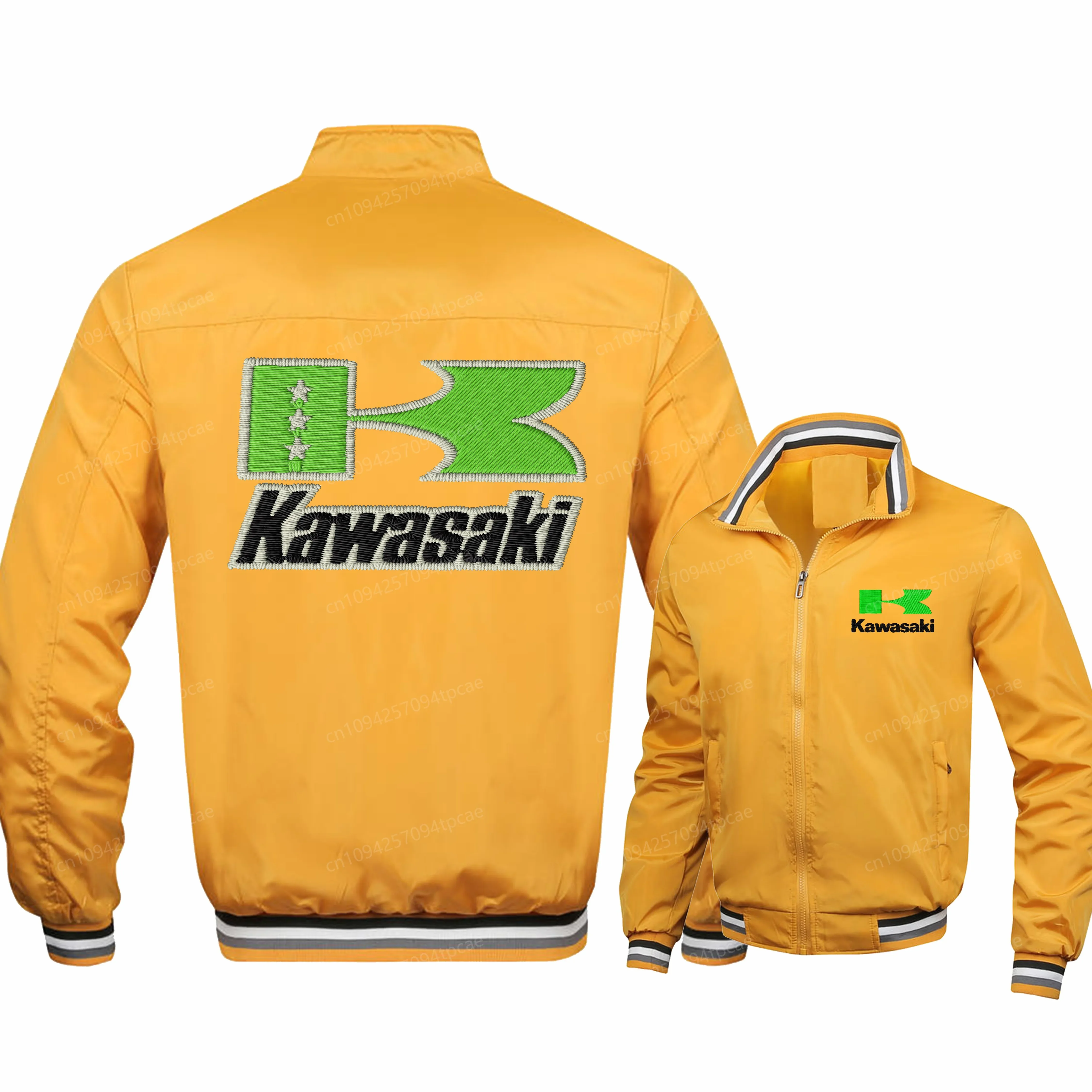 専用11 Men's Kawasaki Racing Jacket - 3D Printing Motorcycle Uniform Coat