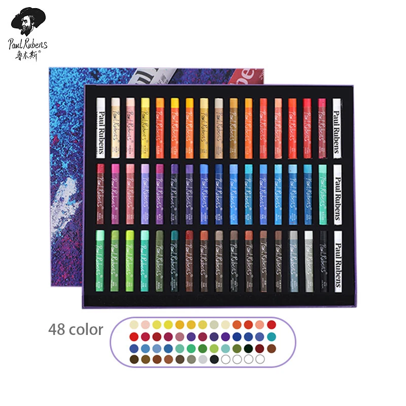 Paul Rubens 50 Colors Oil Pastel Kit Professional Soft Oil Pastel Crayons  for Drawing Artist Students