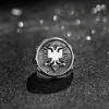 WANGAIYAO Albania Flag Logo Double Headed Eagle Ring Men's Antique  Vintage Ring 4