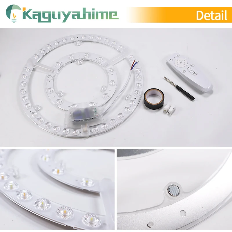 LED ceiling light module KPS Ring Panel Dimmable Round Ceiling Replacement Light with Remote Control LED Ceiling Light 12W~100W 18W 24W 48W 72W