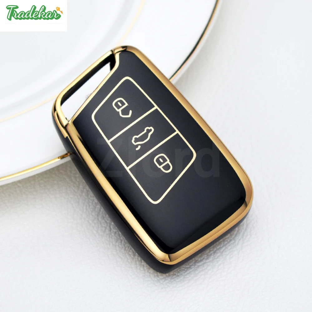 

Soft TPU Car Key Cover For VW Volkswagen Magotan Passat B8 Skoda Superb Kodiaq A7 Smart Remote Fob Protector Case