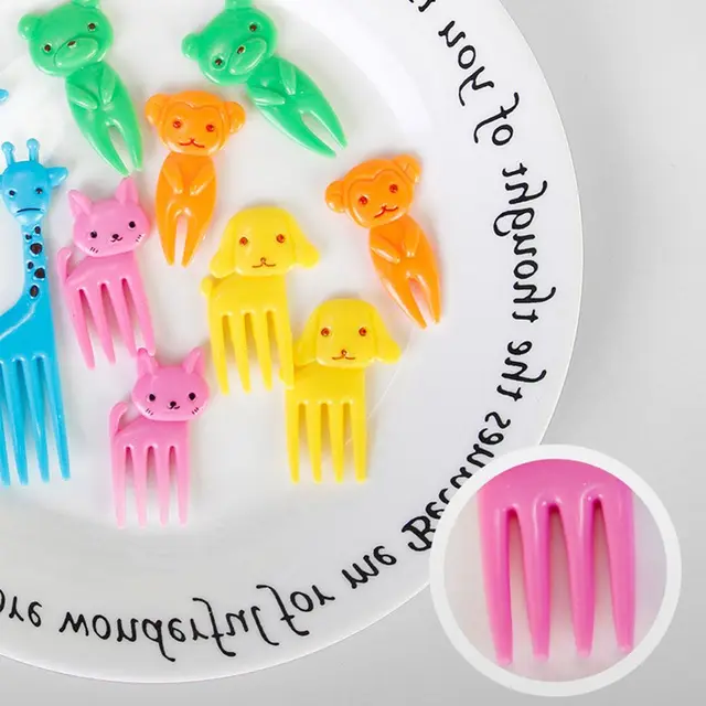 Mini Villák Állati Ételek Gyerekeknek Aranyos Gyümölcs Bento Doboz Dekoráció Újrahasznosítható Rajzfilm Gyerekek Snack Tortát Desszert Ebéd Szedés - Image 6