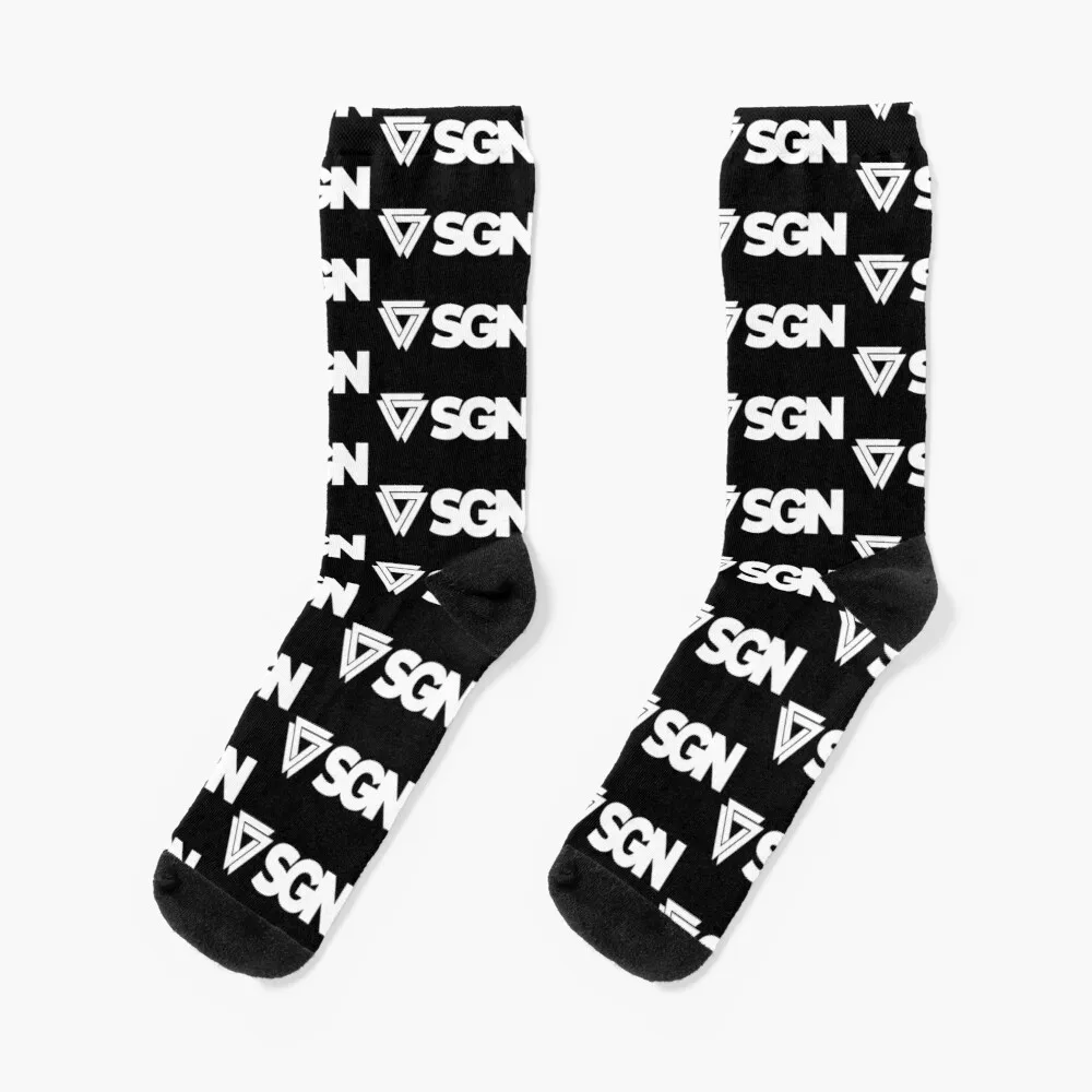 SGN Logo - Inverted Monochrome Socks Men'S Winter Socks Socks Men'S