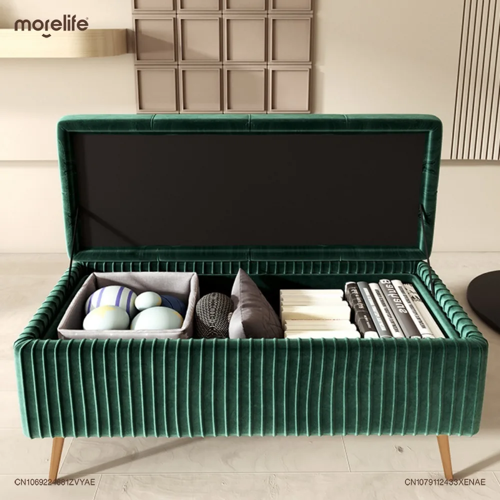 Nordic Light Luxury Stools Bedroom Bed End Sofa Shoe Changing Stool Ottomans Long Bench Clothing Store Storage Home Furniture K1