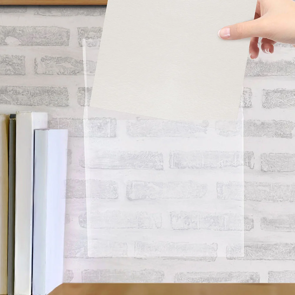2 Pcs Hang- Box Document Holder Display Stand Storage Plastic Magazine Bag