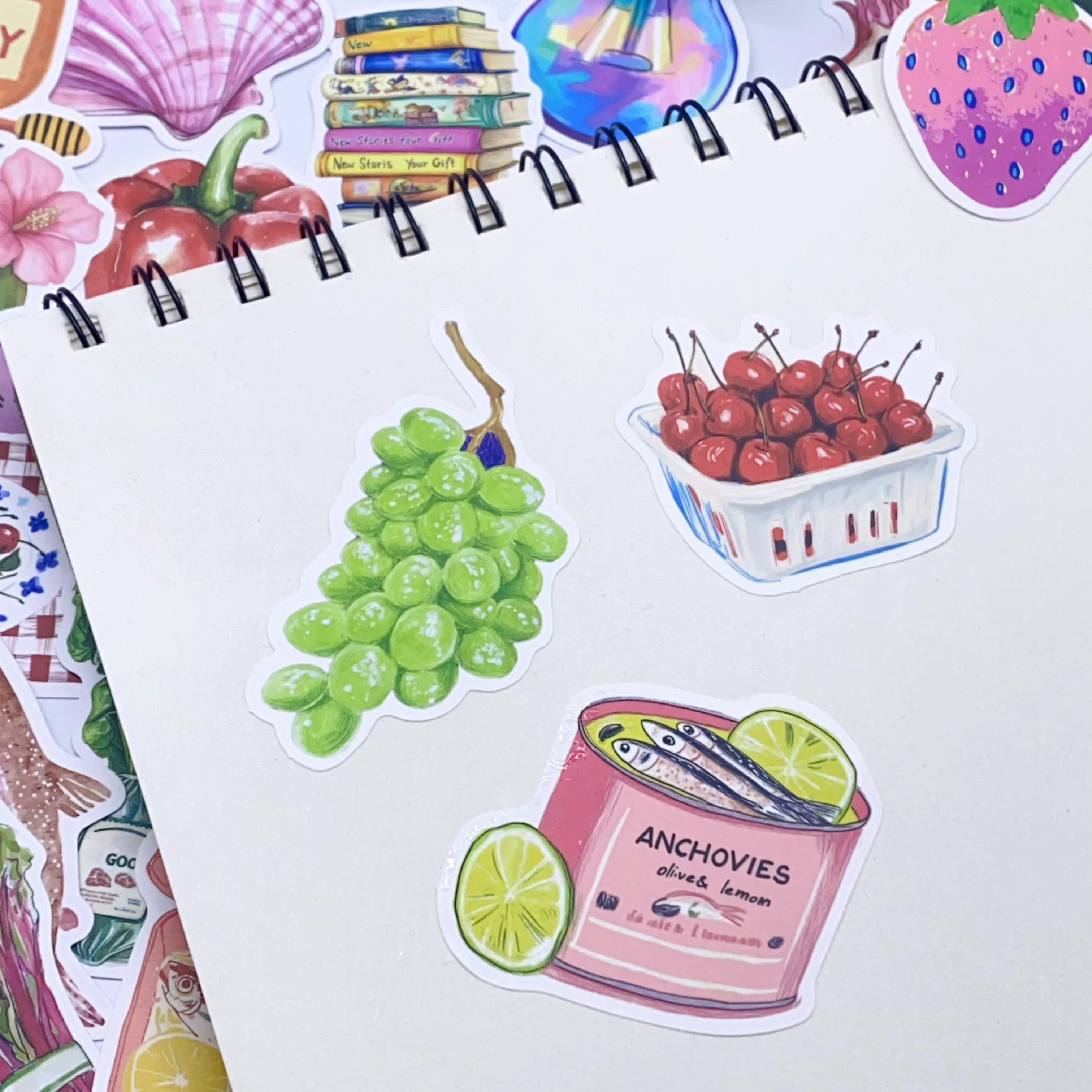 50개 레트로 감성 그래피티 방수 스티커 (스케이트보드, 오토바이, 스크랩북, 노트북, 여행 가방용)