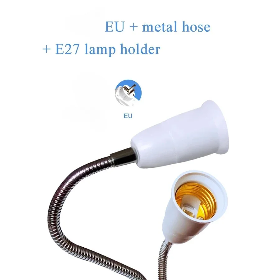 EU Plug to E27 Lamp Holder Socket Converter 30cm