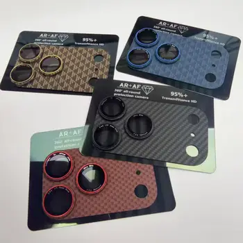 Protezione per Obiettivo Fotocamera in Fibra di Carbonio Kevlar, Copertura in Vetro per iPhone 17 Pro Max 17 Air, Accessori di Alta Qualità per Lenti Telefoniche