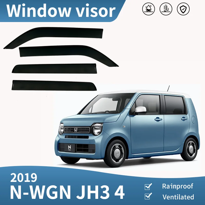 

For Honda N-WGN MK2 JH3/4 2019 Plastic Window Visor Vent Shades Sun Rain Deflector Guard 4PCS/SET For N-WGN MK2 JH3/4 2019