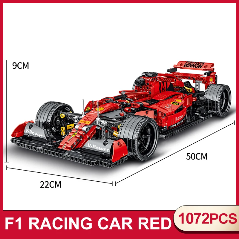 Creative Expert Famoso 023005 Rsr Super Racing Car F1 Sports Vehicle Building Block Moc Model Modular Brick Technical Boys Toy