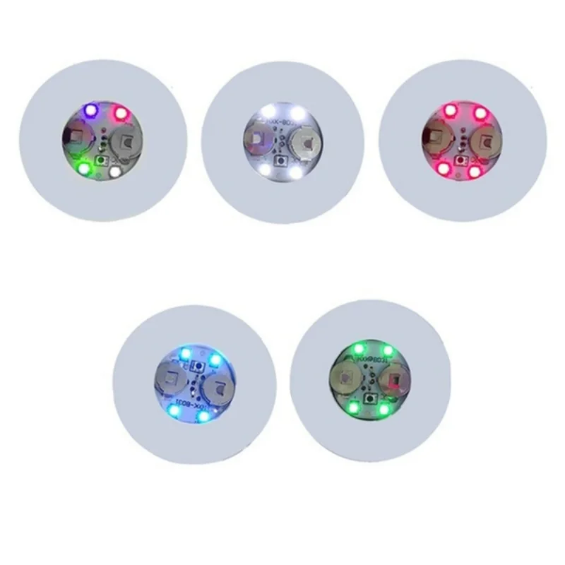 7 Farben LED Untersetzer Wein Schnaps flaschen leuchtende Tasse Aufkleber  batterie betriebene Atmosphäre leuchten für das Trinken Bar Club Party -  AliExpress