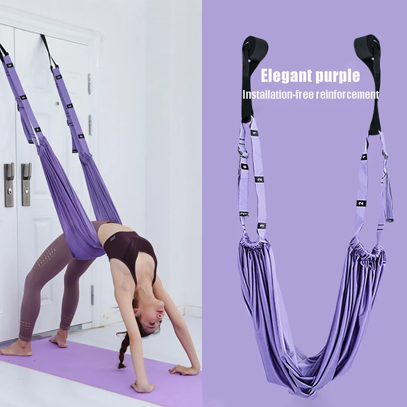 Yoga Lower Belt Aerial Inverted Rope One-Word Horse Open Hip Door Stretch Belt Home Training Fitness Resistance Band Fitness Accessories