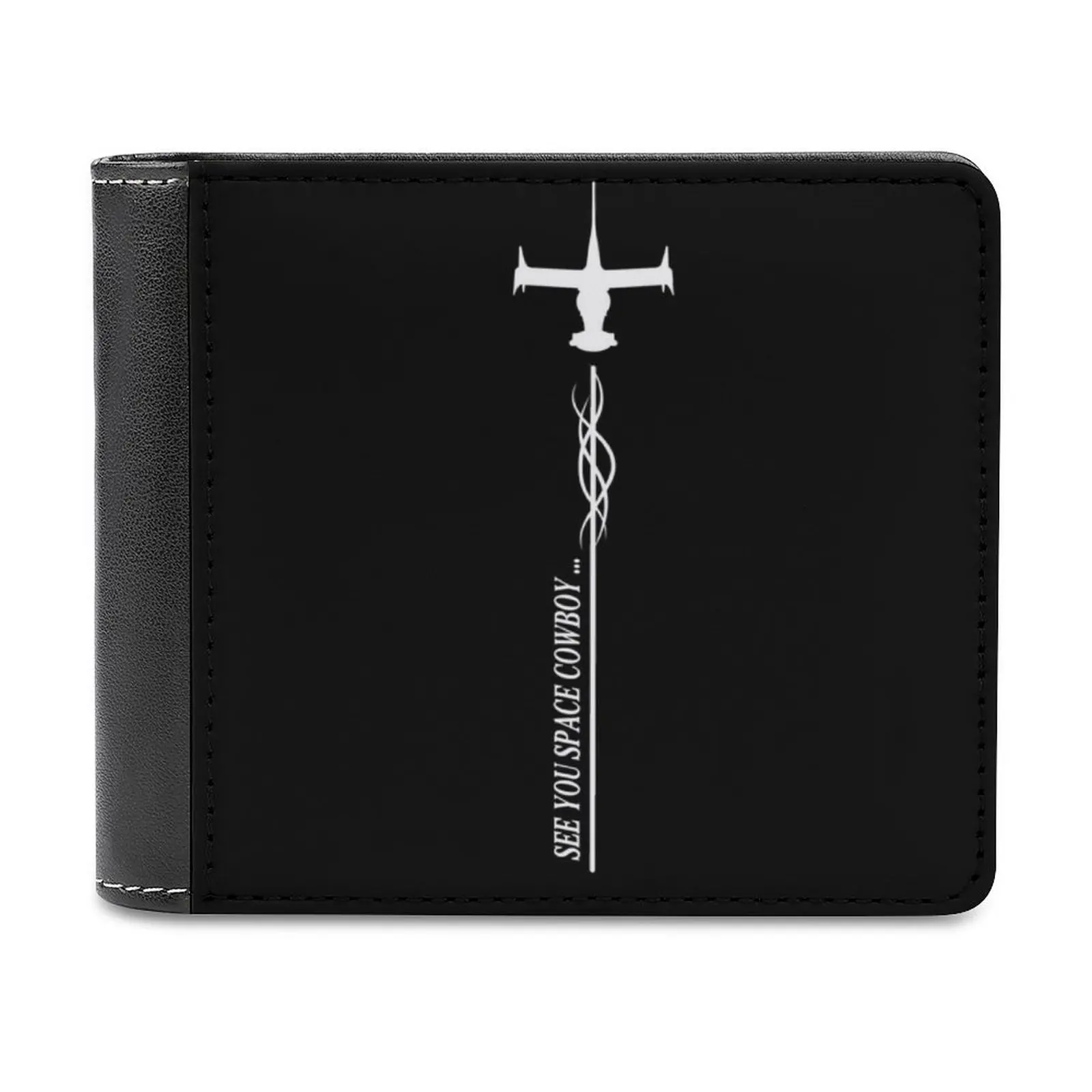 

See You Space Cowboy...White On Black Swordfish Ii Cowboy Bebop Classic Style Wallet Pattern Wallets Men Fashion High Quality
