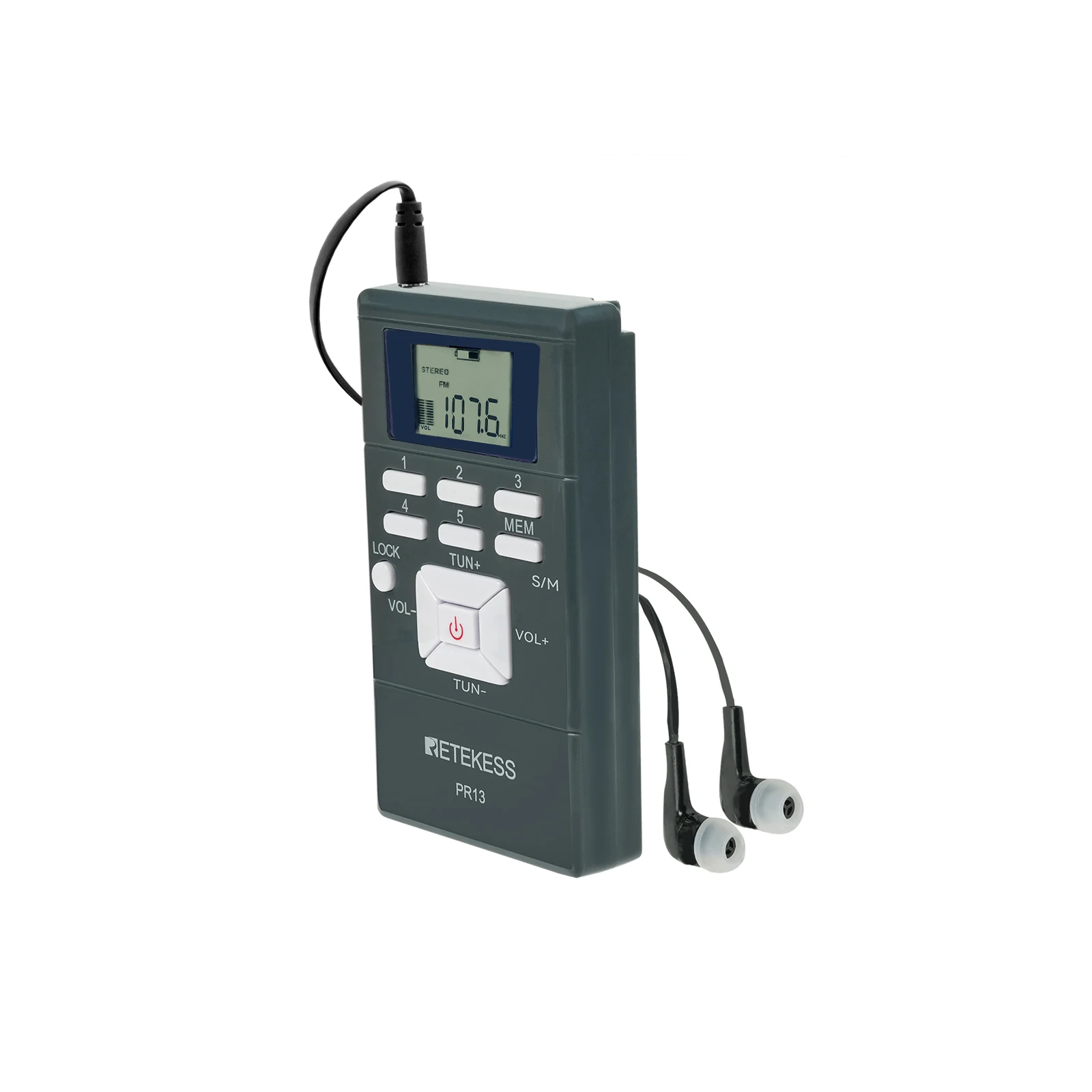 RRETEKESS PR13 Radioempfänger FM Stereo Tragbares Radio DSP Mini Digitaluhr-Empfänger für Führungen, Kirchenbesuche, Schulungen – Detail 23