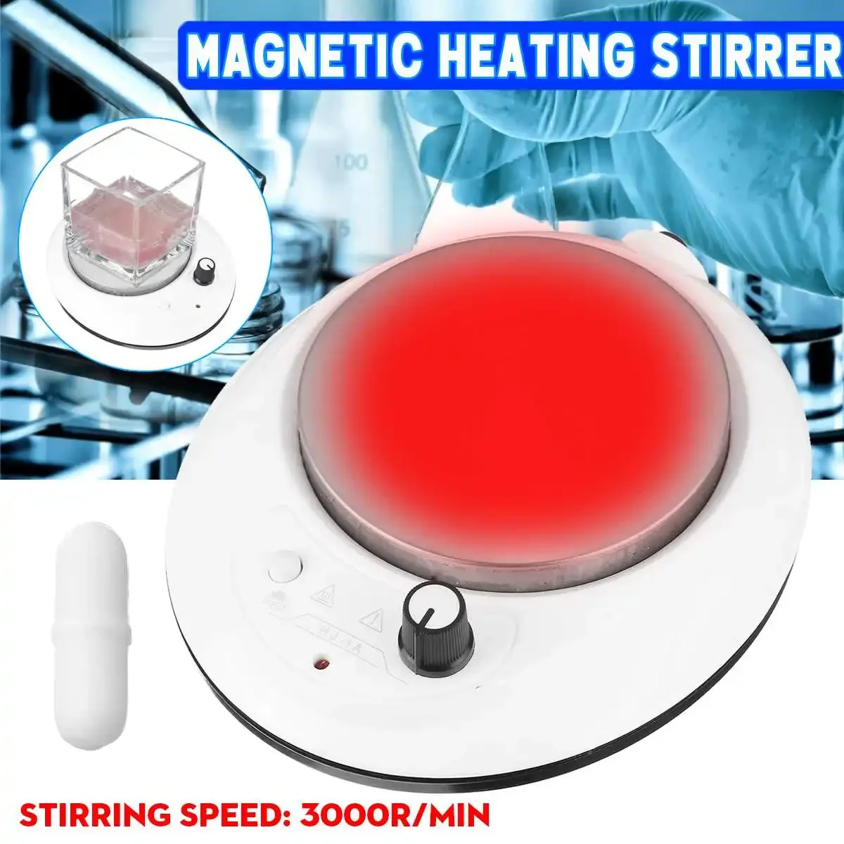 Magnetic Heating Stirrer Mini Magnetic Heating Agitator Stirrer Hotplate With Stir Bar Laborator Stirrering Machine 1000ML magnetic stirrer