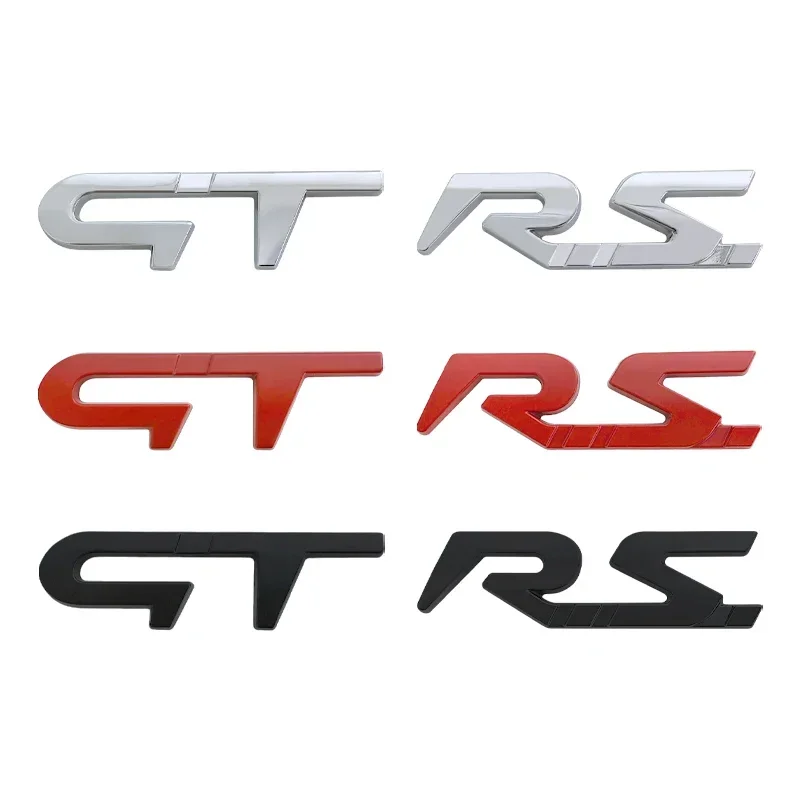 3D Metal Gt Rs Sport Logo Car Rear Trunk Emblem Badge Sticker Per Renault Logan Clio Megane Kangoo 1 2 3 4 Captur Espace Twingo