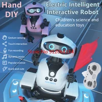 Electric Intelligent Interactive Remote Control Robot Gesture Sensing Dynamic Music Hand DIY Head Rotation Children RC Robot Toy 1