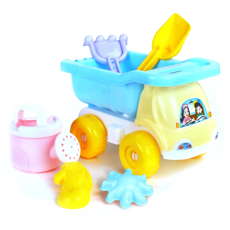

Plastic Play Water Beach Buckets Set Children Summer Beach Toys Sand Shovel Tools Hourglass Trolley Toys Kids Outdoors Gift