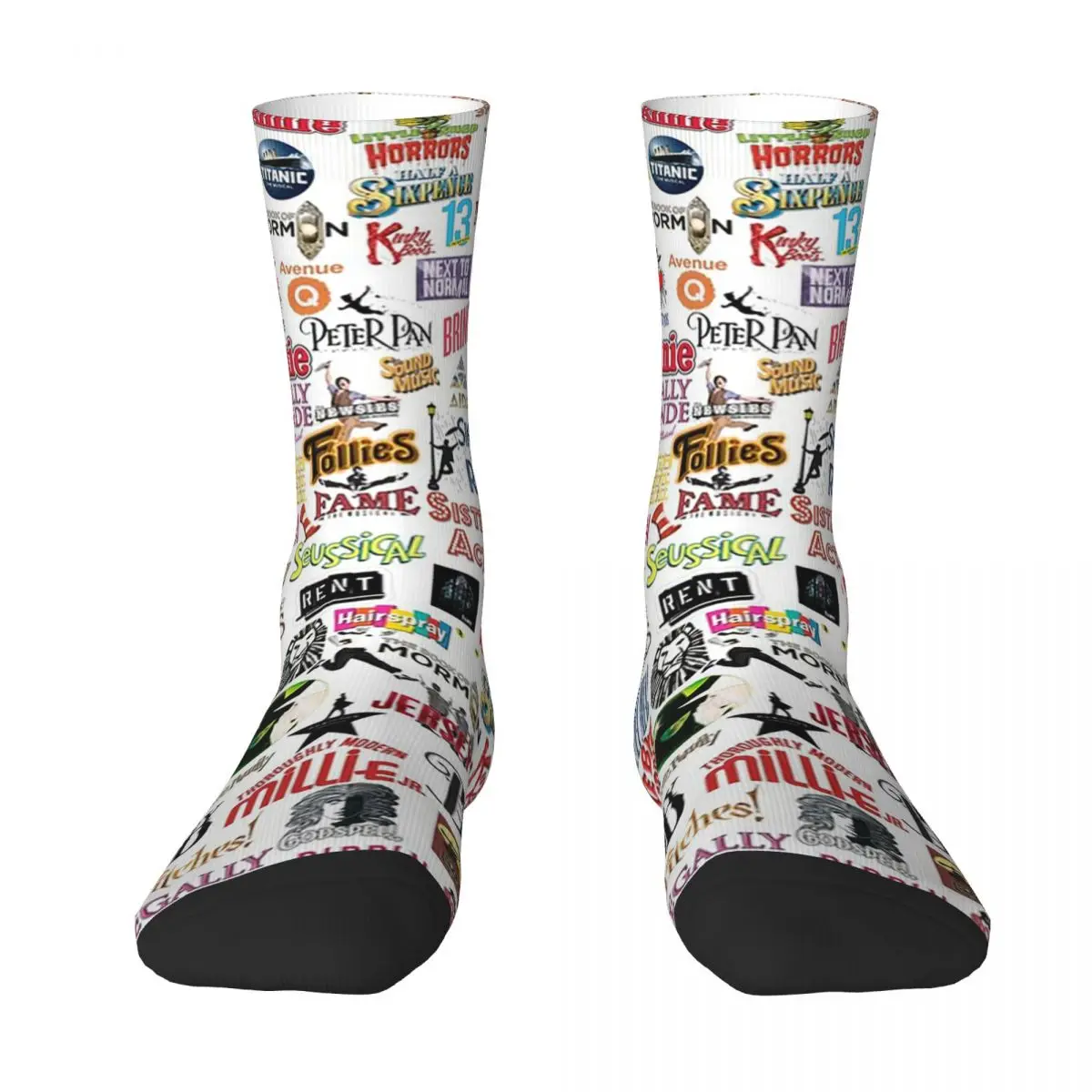 

Musical Logos Socks Harajuku High Quality Stockings All Season Long Socks Accessories for Man's Woman's Birthday Present