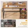 Computer Desk with 2 Drawers, 40 Inch Small Home Office Desk Study Writing Table, Rustic Brown, Computers Desks 4