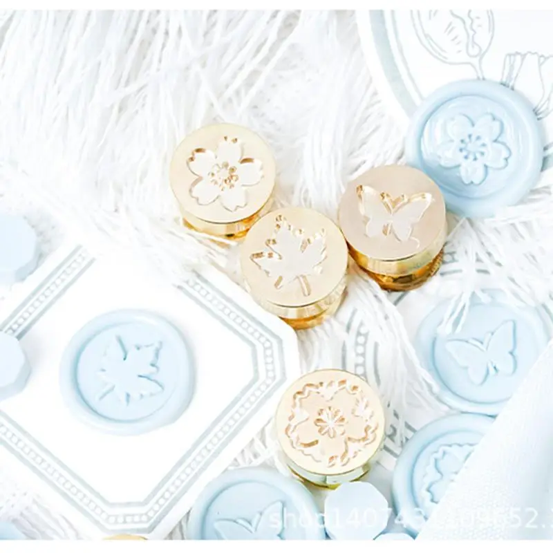 Mini Stamps Head Seal Wax Seal Stamp Retro Metal Plant Flower Scrapbooking Stamps Craft Diy Wedding Decorative Invitation Wax Seal Stamp Self Inking Stamp Wooden Stamp Wedding Stamp Embossed Stamp Name Stamps