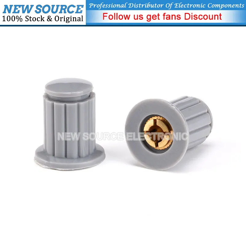 

5PCS Grey / Black Knob Button Cap Is Suitable for High Quality WXD3-13 WXD3-12 - Turn Around Special Potentiometer Knob NEWSOURC