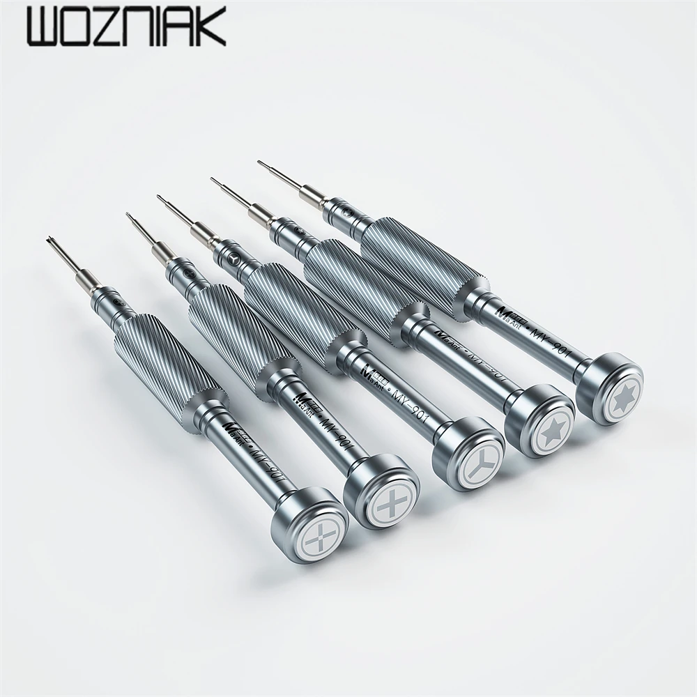 MaAnt MY-901 휴대 전화 전문 유지 보수 스크루 드라이버 Y0.6 PH000 Pentalobe 0.8 M2.5 T1 T2 비트 OEM 스크루 드라이버 세트