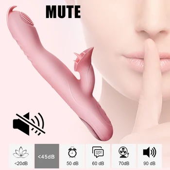 Vibrator for Women Dildo Telescopic Swing Heating Double Tongue Cunnilingus Vibrator G Spot Clit Stimulate Masturbation Sex Toys 6