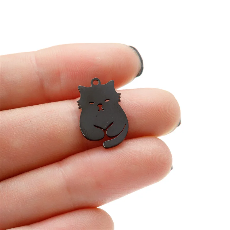 5 teile/los Edelstahl niedlichen Dackel Charms für Schmuck machen Haustier Hund Katze Anhänger Herz Halskette Charme DIY Mädchen Schmuckstück – Detail 7