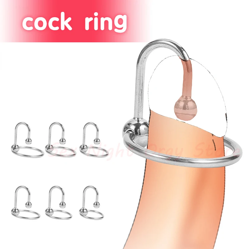 SM Urethral Dilator Cock Ring Stainless Steel Ejaculation Delay Penis Ring Metal Bead Delay Lock Fine Penis Plug Sex Toy penis sex toys For Men