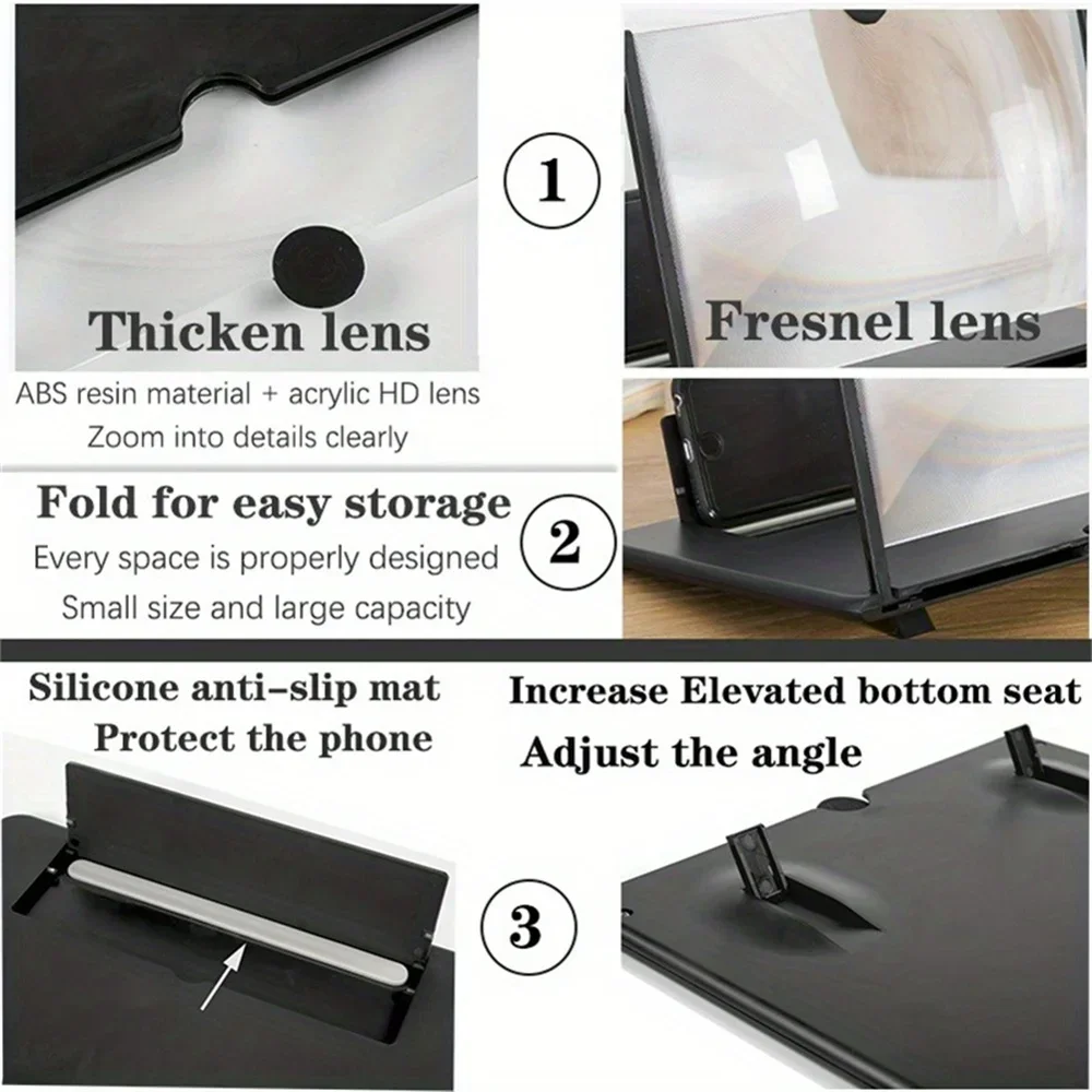 Multi Functional 10/12 inch Mobile Phone Screen Amplifier High-definition Screen Magnifying Glass anti blue light eye protection phone screen amplifier