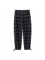 Costume Chic et décontracté pour femmes, veste à capuche à carreaux, lanterne ample, vêtements de travail, pantalon, mode automne hiver, nouvelle collection 6