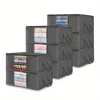 35L Fabric Storage Bags with Clear Viewing Windows - Quilted, Foldable Organizer Boxes for Clothes, Blankets & Bedding 1