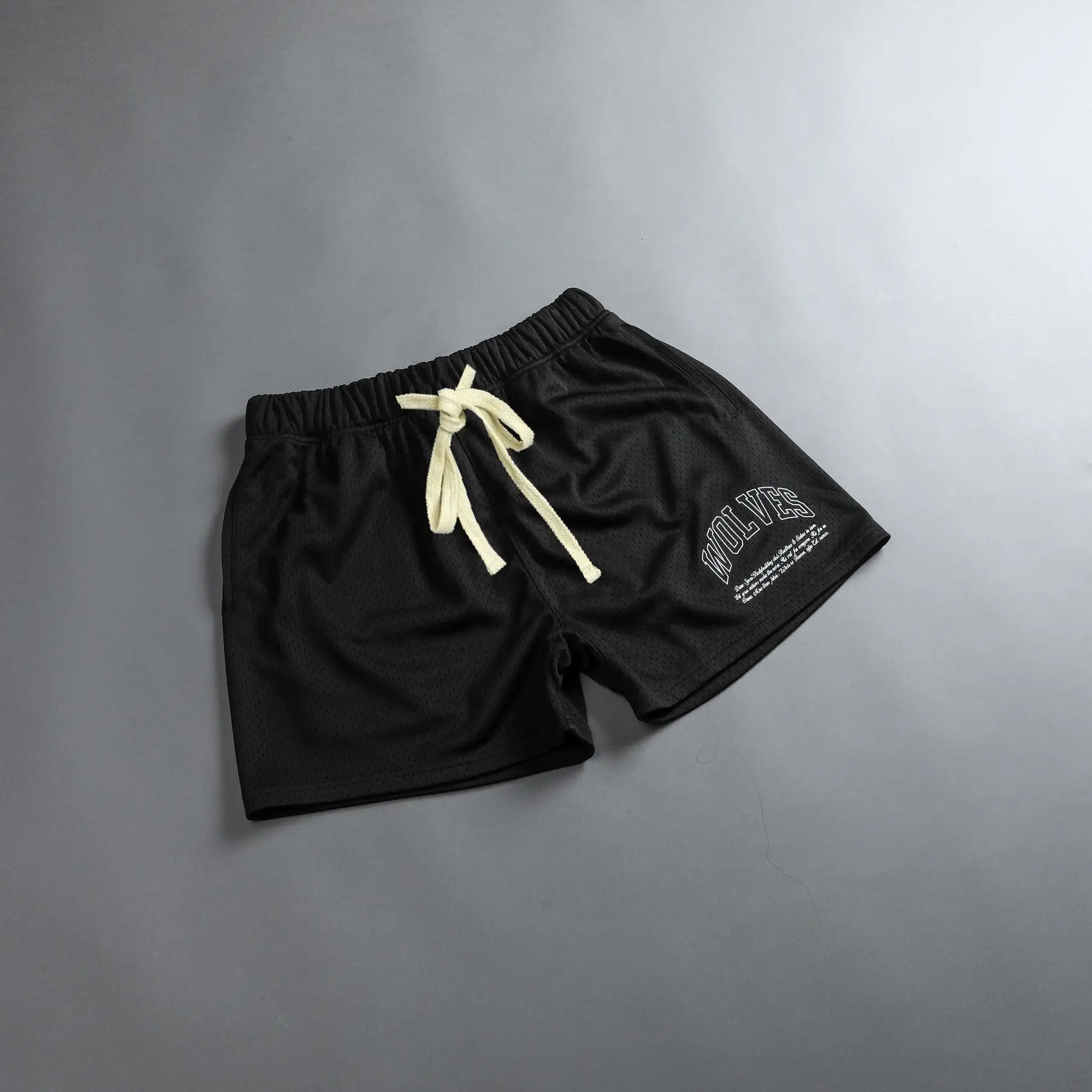 

2024 new basketball shorts men's fitness running squat training leisure breathable mesh sports three minute quick dry pants men