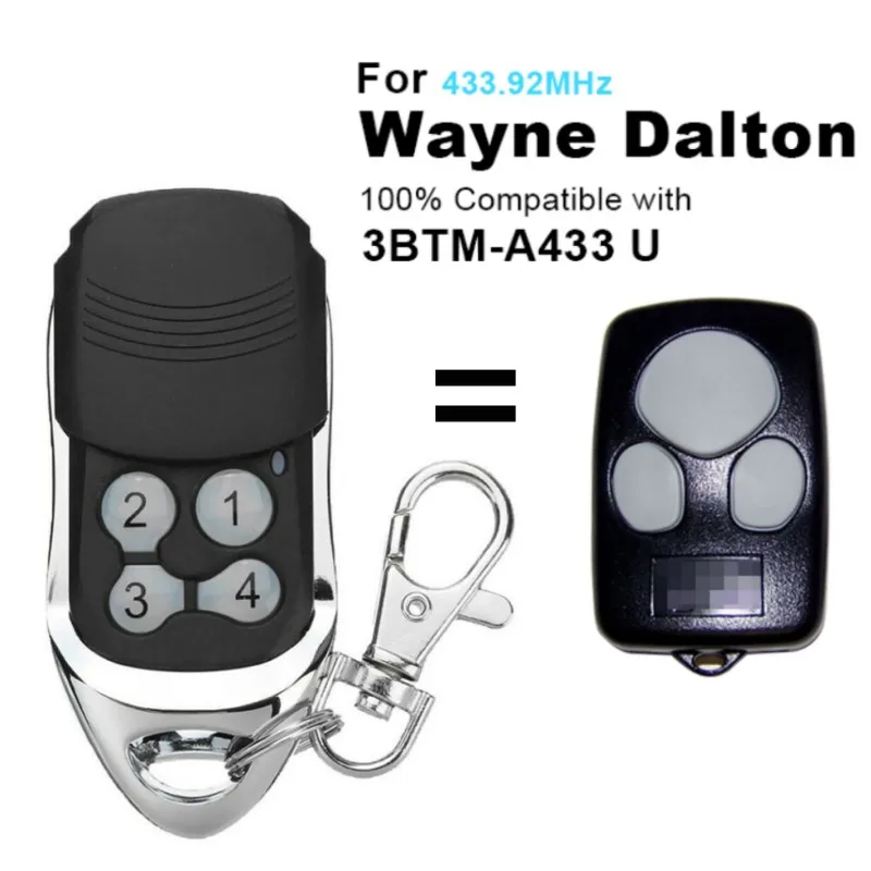 Wayne Dalton 3BTM-A433u Garage Door Remote Control 433MHz 372MHz Rolling Code Gate Opener Wireless Transmitter Duplicator vds transmitter vds eco r rolling code telecommande remote control duplicator