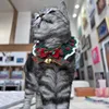 Cute Cat Bow Collar Wool Crocheted Christmas Cats Bowtie Collar Bow Tie Pet Bib for Indoor Cats Kitten and Small Dogs Puppies 2
