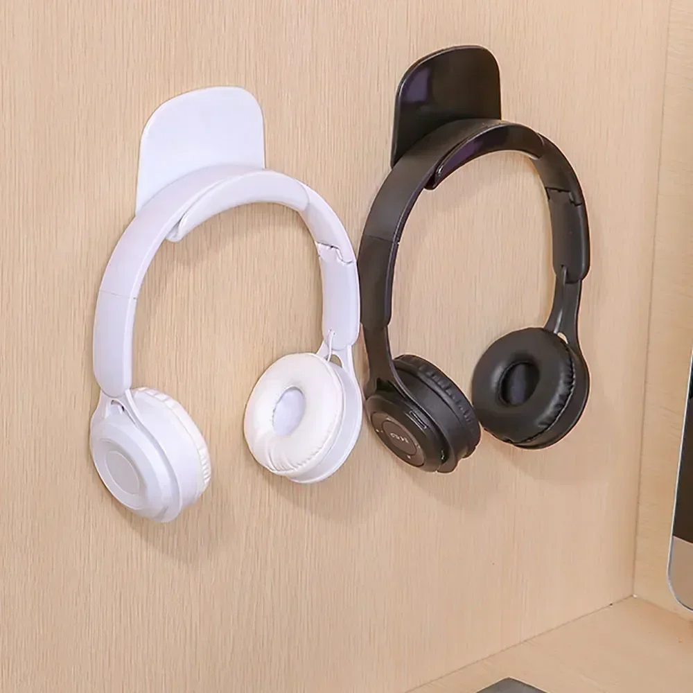 Universal Microphone Stand Headphone Bracket Storage Hook Dormitory Wall-mounted Computer Headset Holder Earphone Display Holder microphone stand headphone holder headphone stand