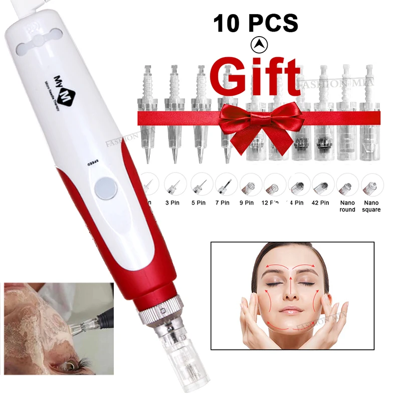 Wireless Tattoo Derma Pen Bb Cream Glow Microneedling Auto Micro Needle Dr Pen Cura Della Pelle Trucco Permanente Tattoo Machine Pen